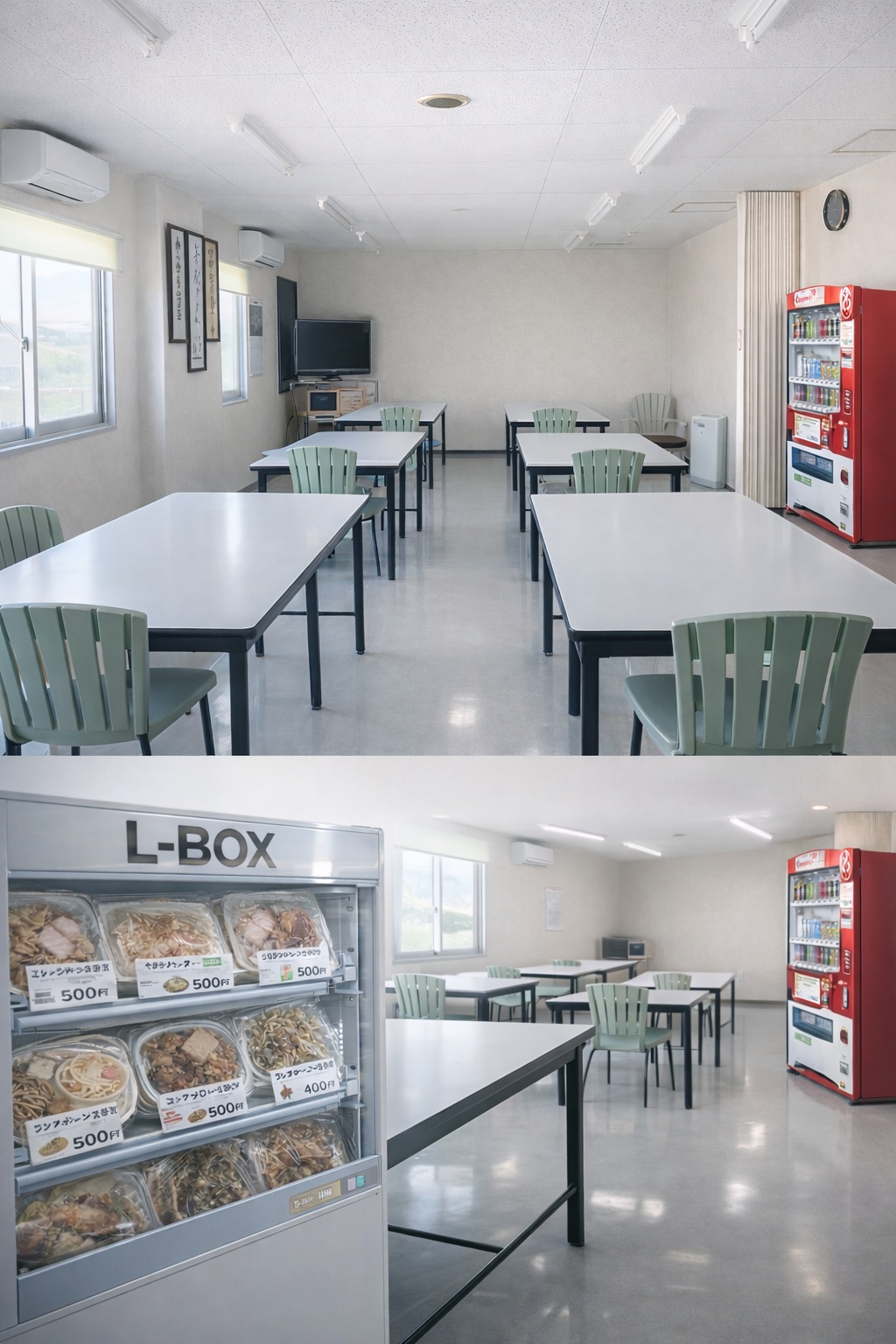 休憩スペースと食事環境